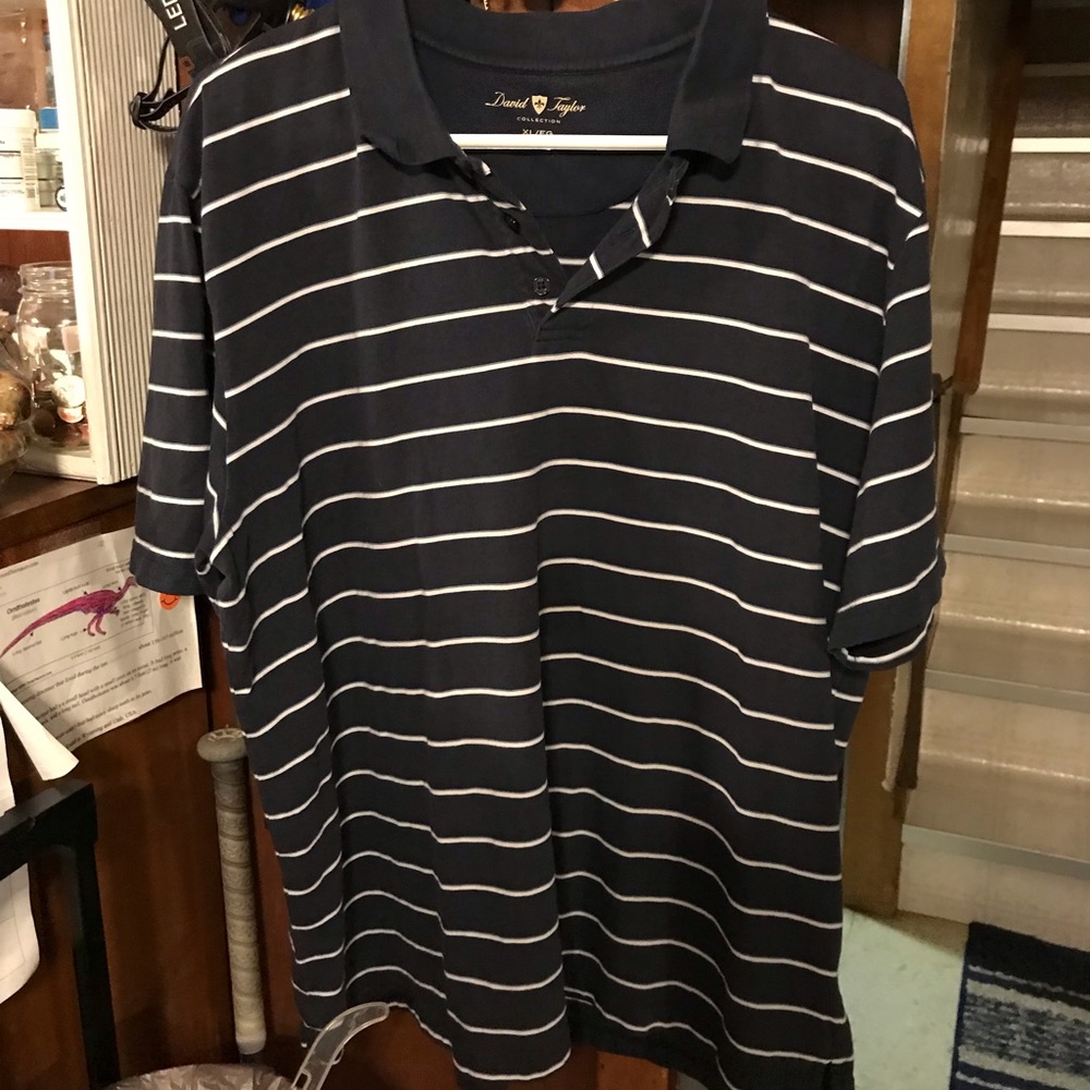 XL David Taylor collection striped polo